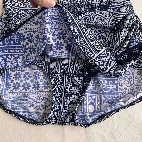 LANDS' END Plus 14 D  SlenderSuit V-neck Tummy Control Skirted Swimsuit NWT - Picture 5 of 8